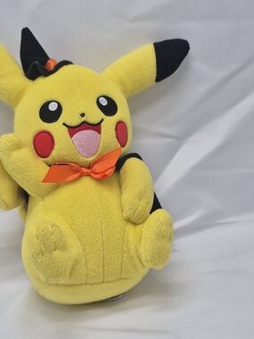 Pikachu Plush Toy - Yellow Halloween Bow Edition